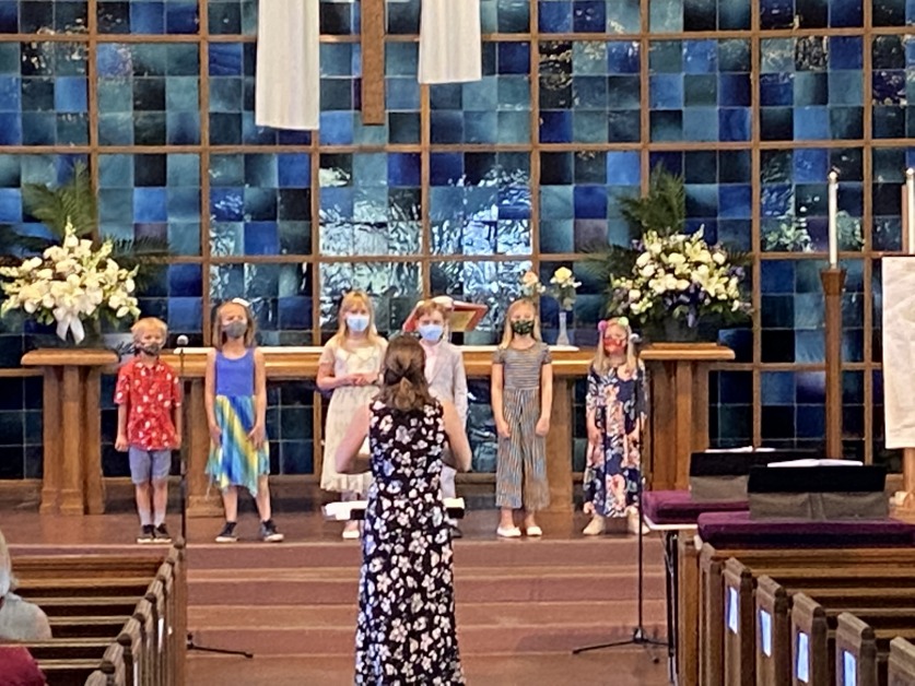 Children’s choir during service